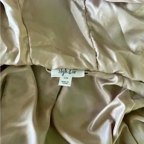 Style & Co, Light Brown Teddy Bear Jacket Size Small/ Medium Super Soft No Flaws - Picture 9 of 10